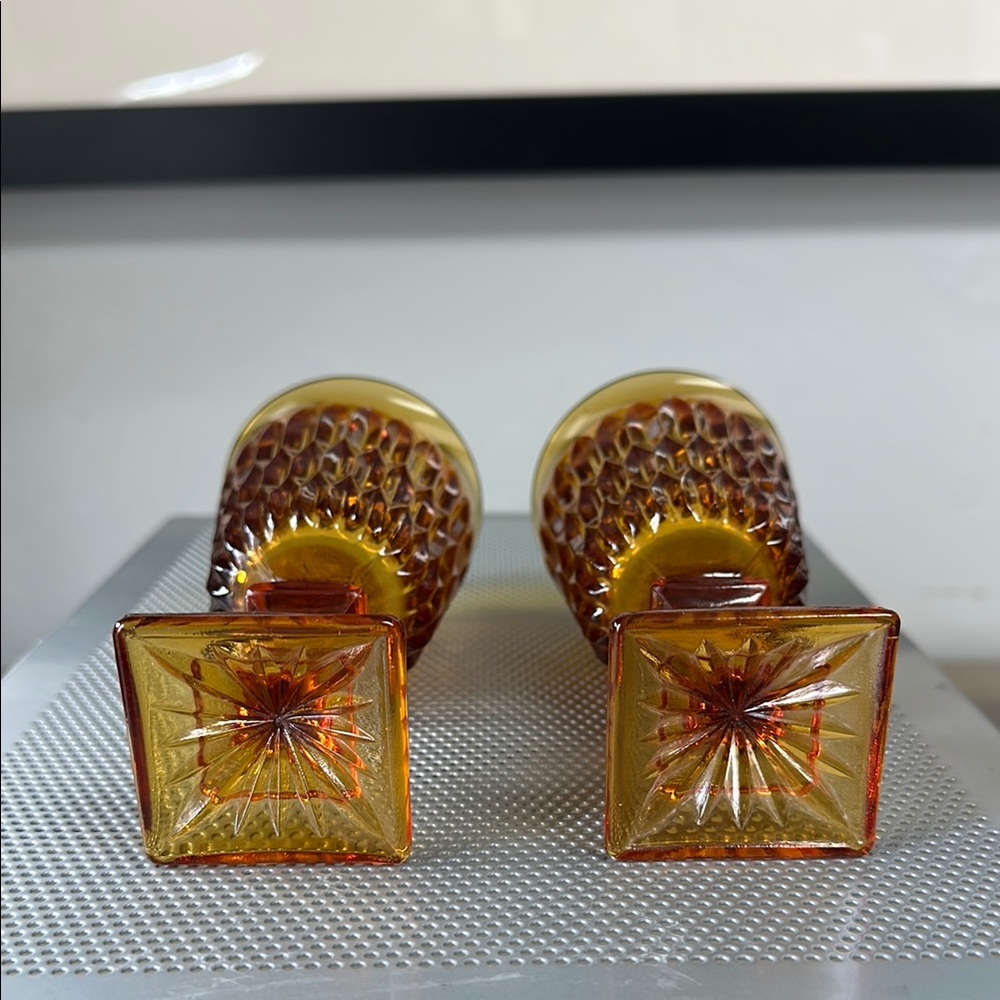 Indiana Glass Orange and Brown Drinkware Set for Dining - Picture 5 of 9